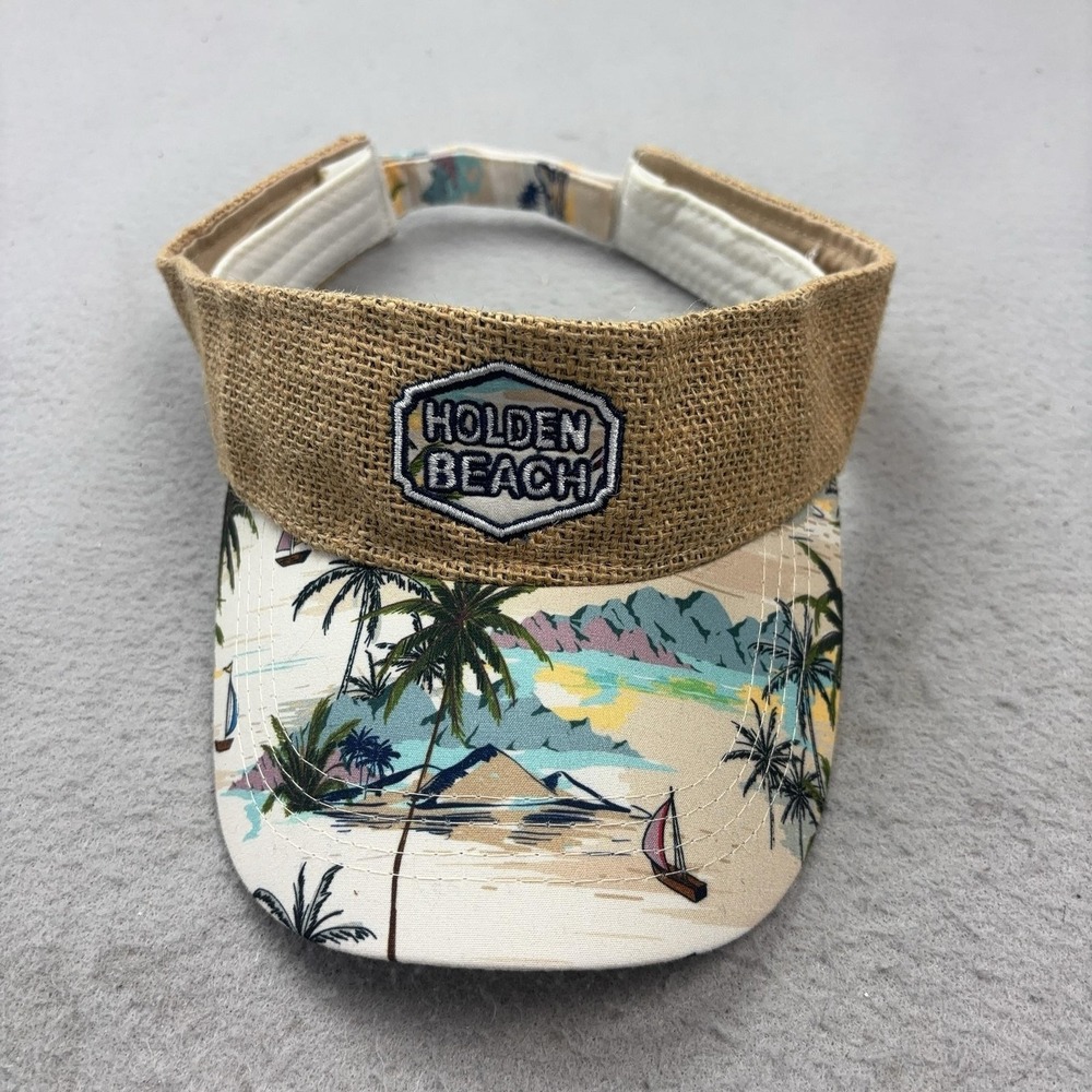 Holden Beach Hat Visor Womens One Size Multicolor Tropical Floral Embroidered